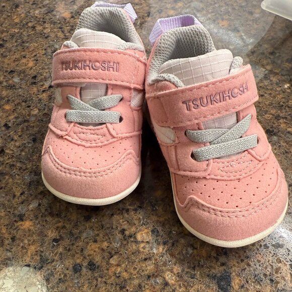 Tsukihoshi Infant Rose Pink Walking Sneakers Size 3.5 - Picture 1 of 2
